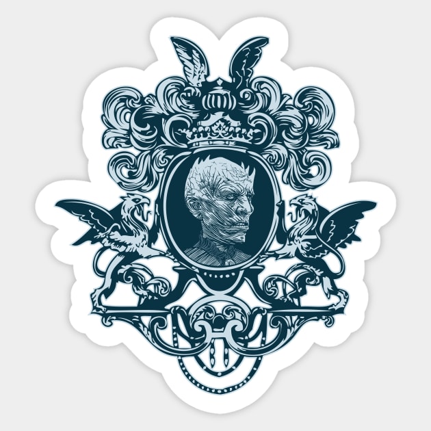 The White King Crest Sticker by nerdgonalley